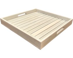 Own Living dienblad hout vierkant 50x50x6cm wit