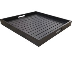 Own Living dienblad hout vierkant 70x70x6cm zwart