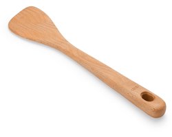 OXO Good Grips Houten Spatel – Duurzaam beukenhouten keukengereedschap voor roerbakken en frituren, Veilig voor antiaanbakpannen, Comfortabele handgreep, Veelzijdig houten keukengerei
