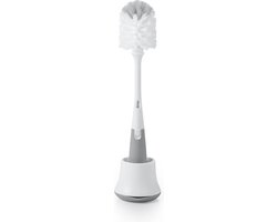 OXO tot Flessen- en spenenborstel met staander - Flessenborstel baby - Flessenreiniger -Grey