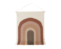 OYOY Living Design Follow The Rainbow - Regenboog Wandkleed - Decoratie Kinderkamer - Kraamcadeau - Chocoladebruin