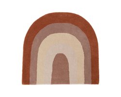 OYOY Living Design Rainbow Rug - Regenboog Vloerkleed - Decoratie Kinderkamer - Chocoladebruin