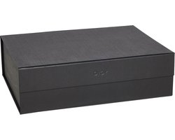 Oyoy Opbergbox Hako zwart 33x45cm