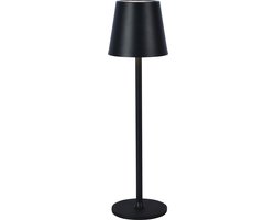 Ozocozy - Oplaadbare Tafellamp - 5200mAh - Draadloos & Oplaadbaar - Dimbaar - Accu - Touch - In hoogte verstelbaar - 36cm of 26 cm hoog - Decoratie voor Binnen - Woonkamer - Slaapkamer - Industrieel – Zwart