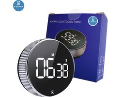 P-Repair Digitale Kookwekker - Smart Timer - LED Display - Magnetisch met Handige Draaiknop - Optellen/Aftellen