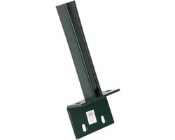 Paaldrager L-randsteen - Hekpaaladapter Bodemplaat - Omheining Monteren - Speciaal voor L-stenen - 15 cm hoog - Antraciet