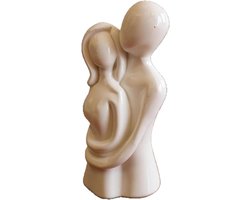 Paar Beeldje - Abstract Kunst - Huis Decoratie - Elegant Ontwerp - 12x5.5x12 cm - Meerkleurig