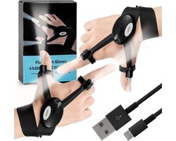 paar LED-zaklamphandschoenen, handsfree, oplaadbaar, werkt 5-6 uur, flexibel licht, uniek voor mannen, vrouwen, vaderdag, verjaardag, Kerstmis, kamperen, vissen, coole gadget, gereedschap, cadeau