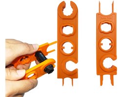 paar solar-schroefsleutels voor connectoren, moersleutel voor zonnepaneelkabel, snelspanner, mannelijk/vrouwelijk, scheidingsgereedschap, sleutelspanner, oranje, oranje