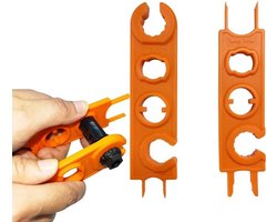 paar solar-schroefsleutels voor connectoren, moersleutel voor zonnepaneelkabel, snelspanner, mannelijk/vrouwelijk, scheidingsgereedschap, sleutelspanner, oranje, oranje