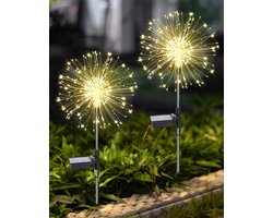 Paardenbloem Tuindecoratie op Zonne-energie - Sfeervolle Tuinverlichting - Draadloos en Weerbestendig - Warmwit Licht - Automatische Sensor - Magische Ambiance