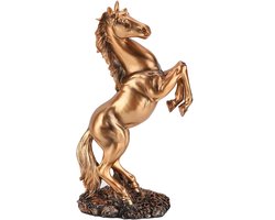 Paardenstandbeeld in Europese stijl - Decoratieve sculptuur voor thuis en kantoor, kunstfiguur en fotografie-accessoire in geel