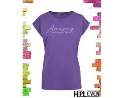 Paars dames shirt Amazing | Paars maat L