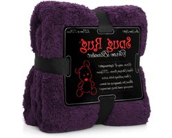 Paars Sherpa Fleece Snug Rug Fleecedeken voor Bank Knuffeldeken - Speciale Editie - Warme TV-Deken 127 x 178cm Pocket blanket