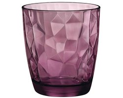 Paarse drinkglazen set van 6 - 305 ml water- en sapglazen