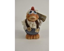 Paasartikelen - Kip Wolly Welkom Bordje - 9cm