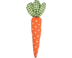 Paasdecoratie Wortel - Hangend ornament - Feestelijke sfeer creëren - Zacht en duurzaam materiaal - 20 x 12 cm - Oranje
