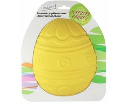 Paasei siliconen bakvorm, paasei schimmel Pasen bakgereedschap, herbruikbare paaseieren siliconen taartvorm, siliconen vorm voor Pasen taartvormen (geel) PAK-OEUF