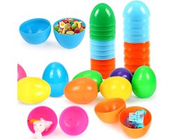 Paaseieren Vullen - Verrassingseieren - Kinderfeestjes en Decoratie - Combineerbare Helften - 18 stuks 8 cm - Multicolor