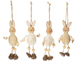 Paashaas decoratie hangende ornamenten voor feestelijke paasdecoratie