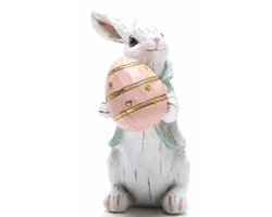 Paashaas ornamenten - Harsen konijnenbeeldjes - Lente decoratieve beeldjes - Tafelversieringen - Feestelijke huisdecoratie Schattige konijnen paasgeschenken - D