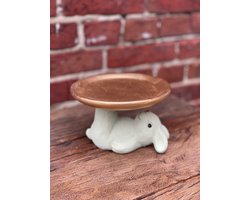 paashaas schaaltje licht groen 15x15x10cm