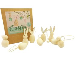 Paashanger - 6cm - Set Van 9 - Pasen - Decoratie