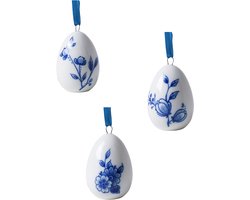 Paashanger Eieren - Set van 3 - Keramiek - 6 cm