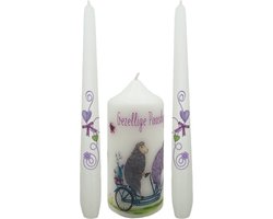 Paaskaarsen Gezellige paasdagen set van 3 stuks Paasdecoratie Pasen