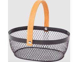 Paasmand - zwart - ovaal - metaal - Pasen - 20 x 15 x 7 cm