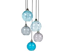 PABELLON - Hanglamp - Blauw - Metaal/Glas