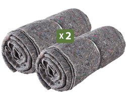 Pack and Move - Set 2 Beschermdekens Verhuizing en Opslag - 1,5 x 2 M - Dik en Stevig - TV- en Meubelsbescherming