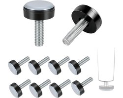 Pack of 10 Draadbare Meubelpoten - Verstelbare Nivellerende M6 Voeten - PTFE Meubelglijders - Hoogte Verstelbare Poten voor Tafels - Keuken Kast Poten - Vloerbescherming