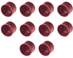 Pack of 10 installation box 502 Ø 65 x 42 mm, round, spacing 60 mm for 2 modules, built-in cabinet, wall mounted, distribution box and junction box