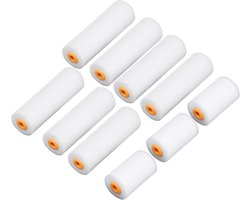 Pack of 10 Verfrollers 7 x 10 cm & 3 x 5 cm voor Muren - Meubel Verf Roller voor Waterverf, Krijtverf en Lichte Oplosmiddelen