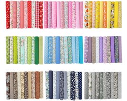Pack of 100 Cotton Patchwork, 10 x 10 cm, Patchwork Fabric Package, Cotton Fabric, DIY Cotton Fabric, Floral Pattern for Sewing, Patterns, Crafts, Scrapbooking