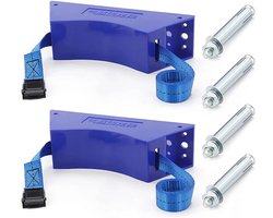 Pack of 2 Propane Gas Bottle Holder - Cylinder Wall Holder - Durable ABS Plastic with Screws - Blauw - Tuinaccessoires