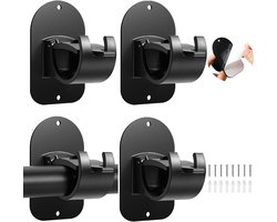 Pack of 4 Zelfklevende Gordijnroede Houder - Geen Boren - Verstelbare Gordijnroedes voor Badkamer - Woonkamer