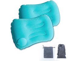 Pack of 5 inflatable camping kussens ultralight travel pillow met opbergzak body curve design ideaal voor strand kampeertrippen wandelingen en trektochten