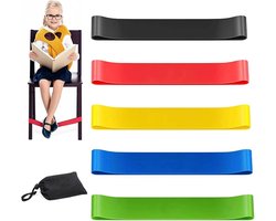 Pack of 5 Stretch Chair Bands - Kids Chair Apple Straps - Flexible Seat Straps - Spring Stress Band - Sensory Chair Bands for Nipples Feet - ADHD - Autism - School - Home - Comfort - Support