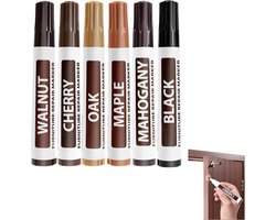 Pack of 6 Repair Markers for Wooden Furniture – Retouching Pins for Parquet, Doors and Frames – Effective Solution for - ShopVlot