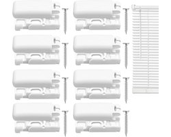 Pack of 8 klemsteunen - raamdecoratie - gordijnen - spare parts voor rolgordijnen - universele klemsteun