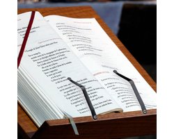 Pack van 10 metalen boekstandaard - zijklemmen - boekenhouder voor lezen - staal - zwart - boekpers - torsievering - vervanging voor studieboeken