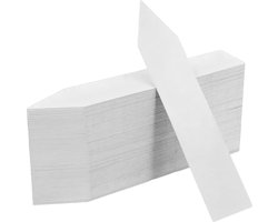 Pack van 200 Weerbestendige Plant Labels - 5 x 1 cm - Herbruikbare Tuinlabels - Plastic voor Schrijven - Groenten - Kruiden - Bloemen - Wit