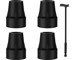 Pack van 4 Rubber Stool Feet - Non-Slip 19mm Rubber Foot voor Stools - Beschermende Caps voor Loopstokken en Stolen