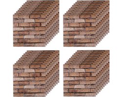 Pack van 40 - 3D Wandpanelen - Zelfklevende Steeneffect - 30 × 30 cm Keuken Wandbekleding - Zelfklevende Wandtegels - Wandstickers voor Binnen Wanddecoratie - Waterdicht Meubelwand