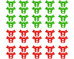 Pack van 40 Clips voor Training van Planten - Houder - Stengel - Gemaakt van Robuust Plastic - Hoek 90° - Cirkel - Rood/Groen - Laag Voltage Training