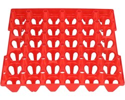 Pack van 5 Plastic Egg Plates - Pluimvee Farming Accessoires - Tuin Egg Holder met 30 Cell Opslag - Transport Supplies