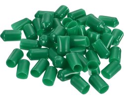 Pack van 50 Rubberen Hoofden 9 mm ID - Eindkappen voor Stoelen en Tafelpoten - Beschermende Vinyl Kappen in Donkergroen