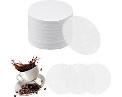 Pack van 600 koffiefilter papier rond wit 64mm espresso papier filter compatibel met Aeropress koffiemachines voor koffiezetapparaten - Koffie filterpapier
